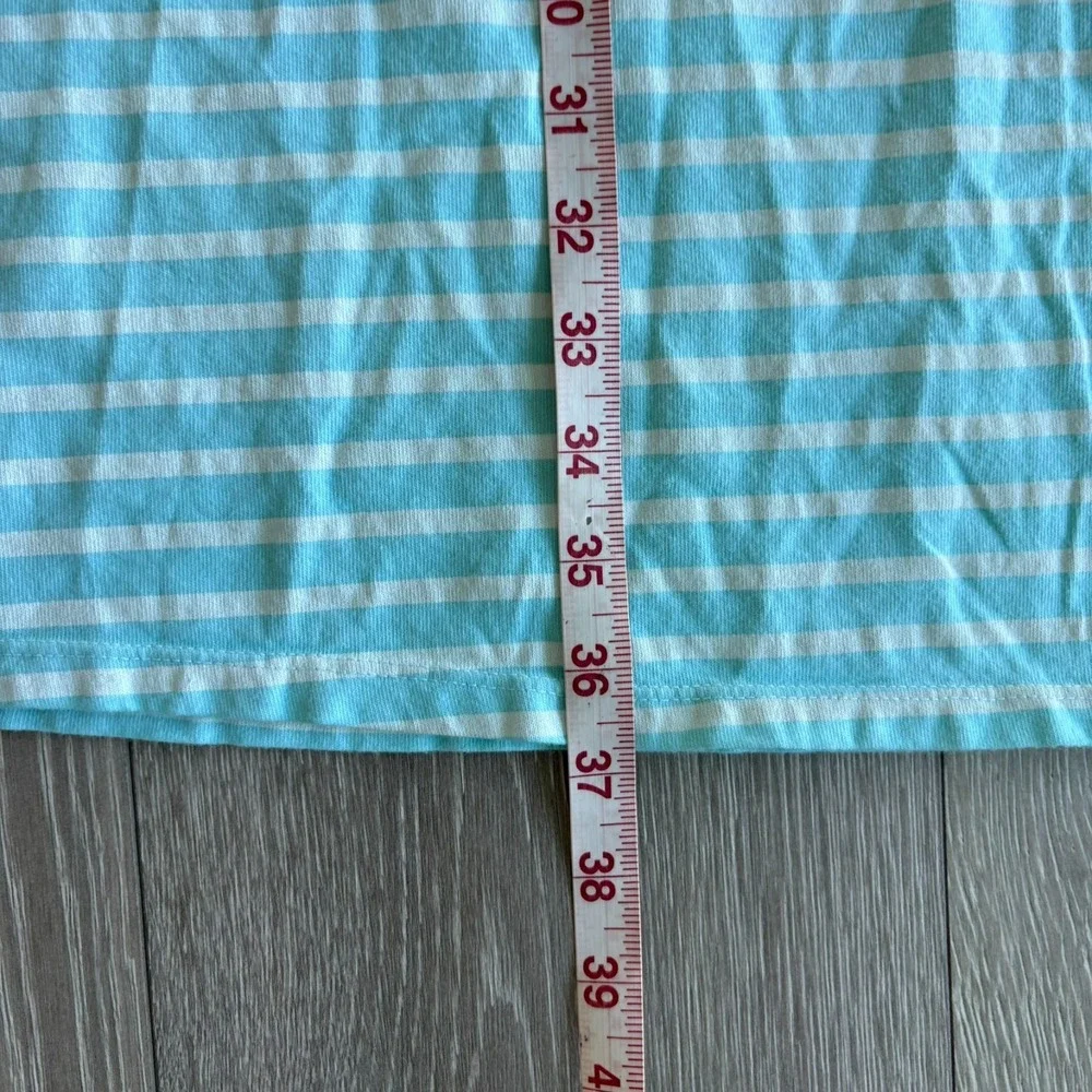 Fresh Produce Womens Blue Racerback Sleeveless Cotton Striped Tank Dress Sz 2XL